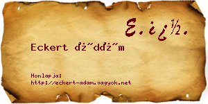Eckert Ádám névjegykártya